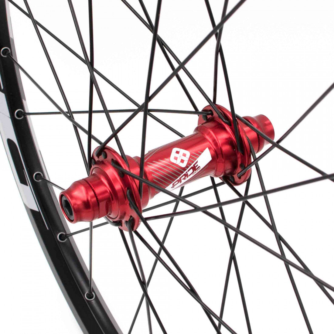 Coppia di Ruote PRIDE 20" (451mm) Control V1 Disc Assi 10/15mm Rosso