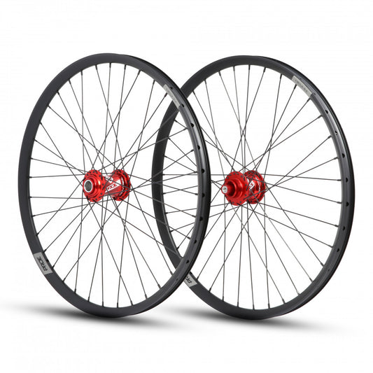 Coppia di Ruote PRDIE 24" (507mm) Control V1 Helium Disc Assi 20/10mm Rosso