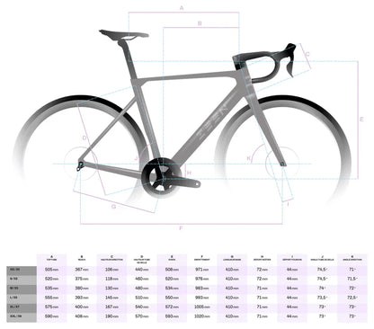 Kit Telaio ZEEN SUPERLITE+Manubrio ZEEN ROAD COMBO