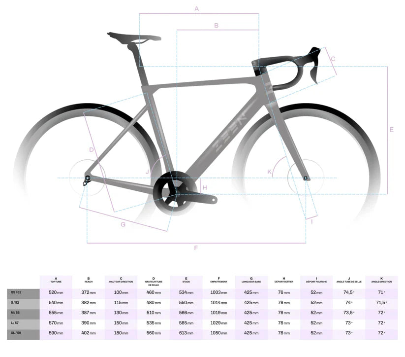 Kit telaio ZEEN X-RACE + manubrio ZEEN GRAVEL COMBO