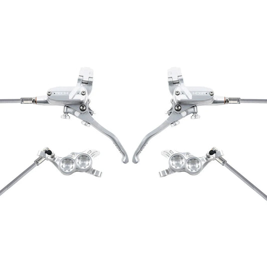 Coppia di tubi freno aeronautici HOPE TECH 4 V4 Argento